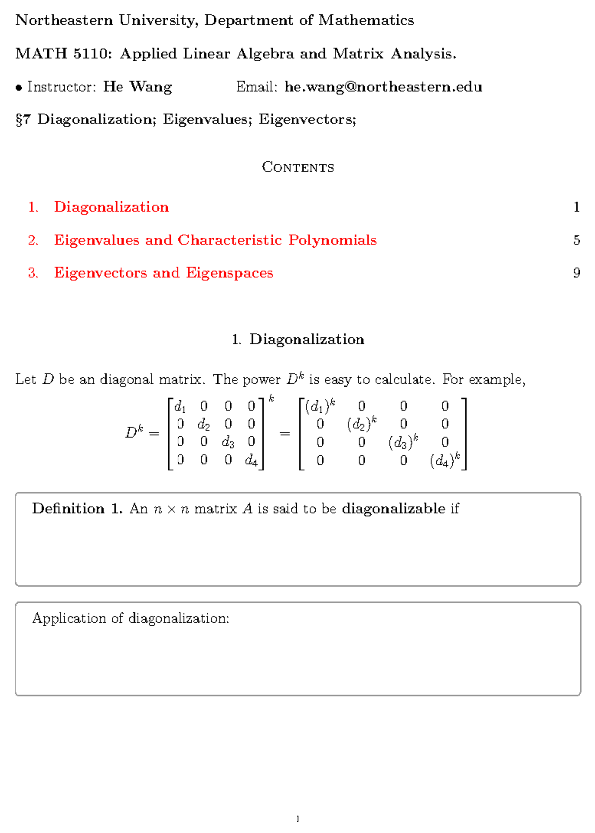 Sec7Draft Professor He Wang Northeastern University, Department of