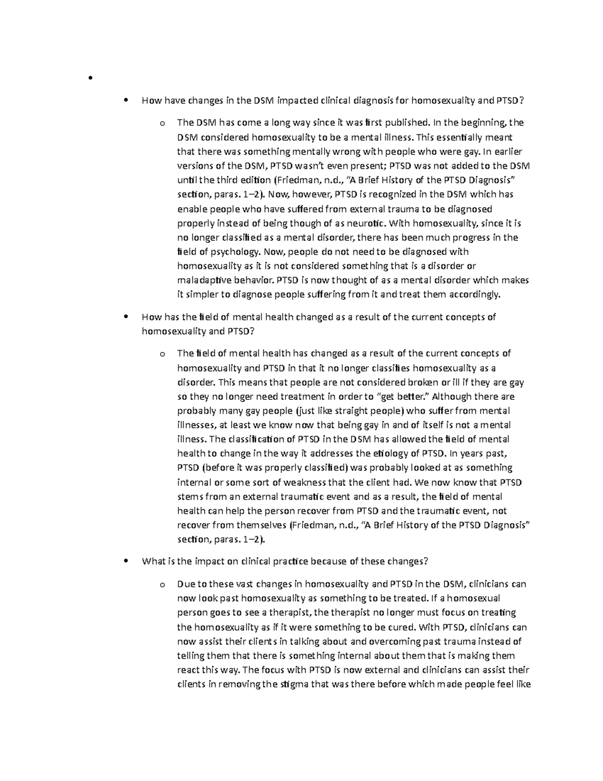 Disc 22 - discussion 2 - How have changes in the DSM impacted clinical ...