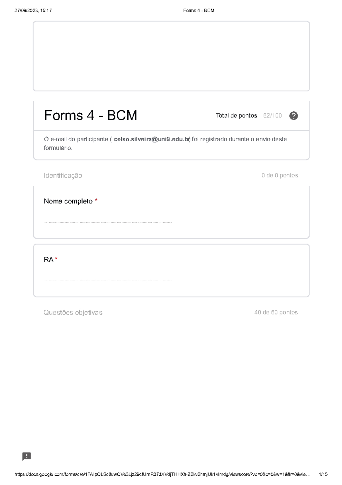 Forms 4 - BCM - ok - Bases Morfofuncionais 1 - - Studocu