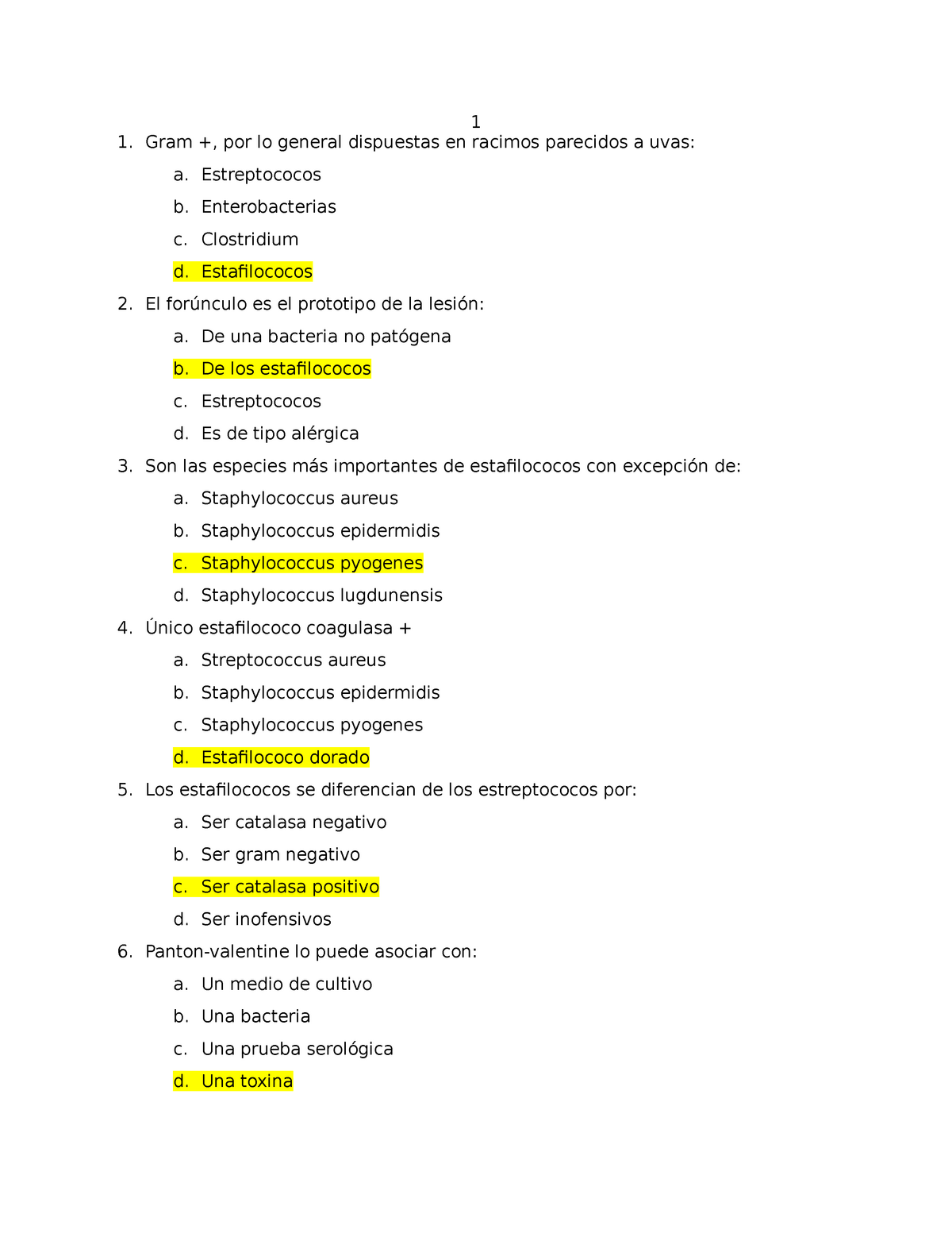 Banco De Preguntas De Microbiolog A Incluye Preguntas En General Gram Por Lo General