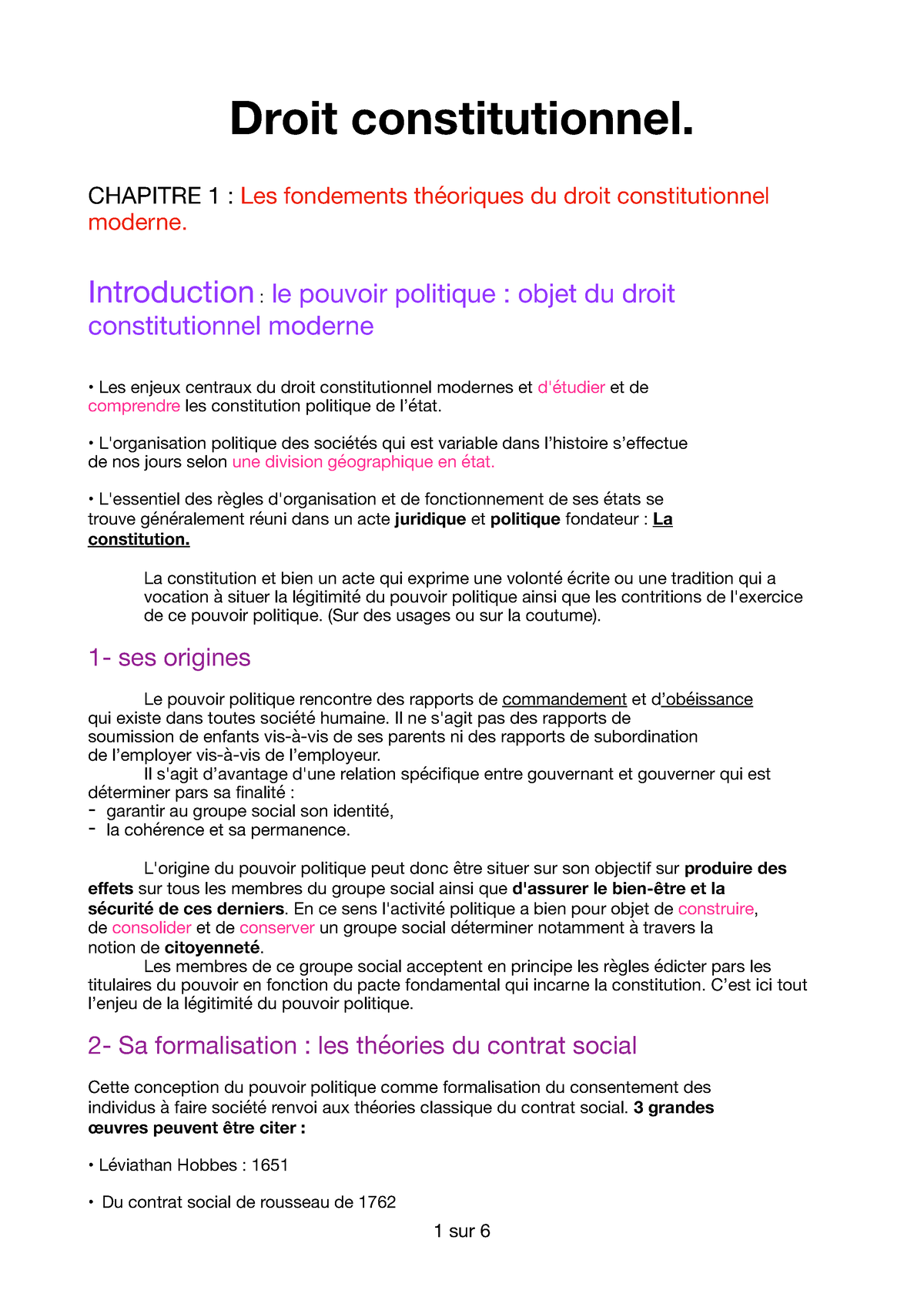 dissertation l'objet du droit constitutionnel