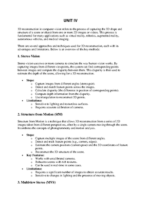 UNIT 21 - AICV UNIT 2 - UNIT : 2 (FEATURE DETECTION , MATCHING AND ...