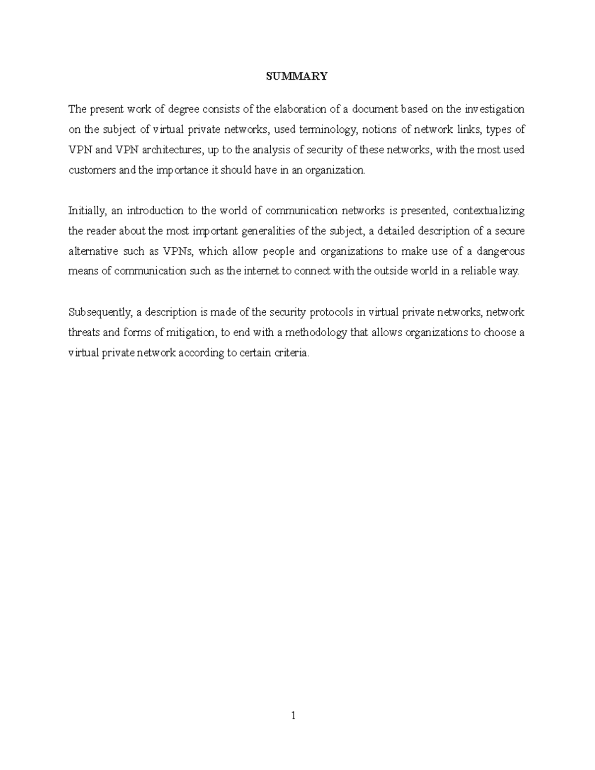 Adm 1 - Admi 1 - 1 SUMMARY The present work of degree consists of the ...