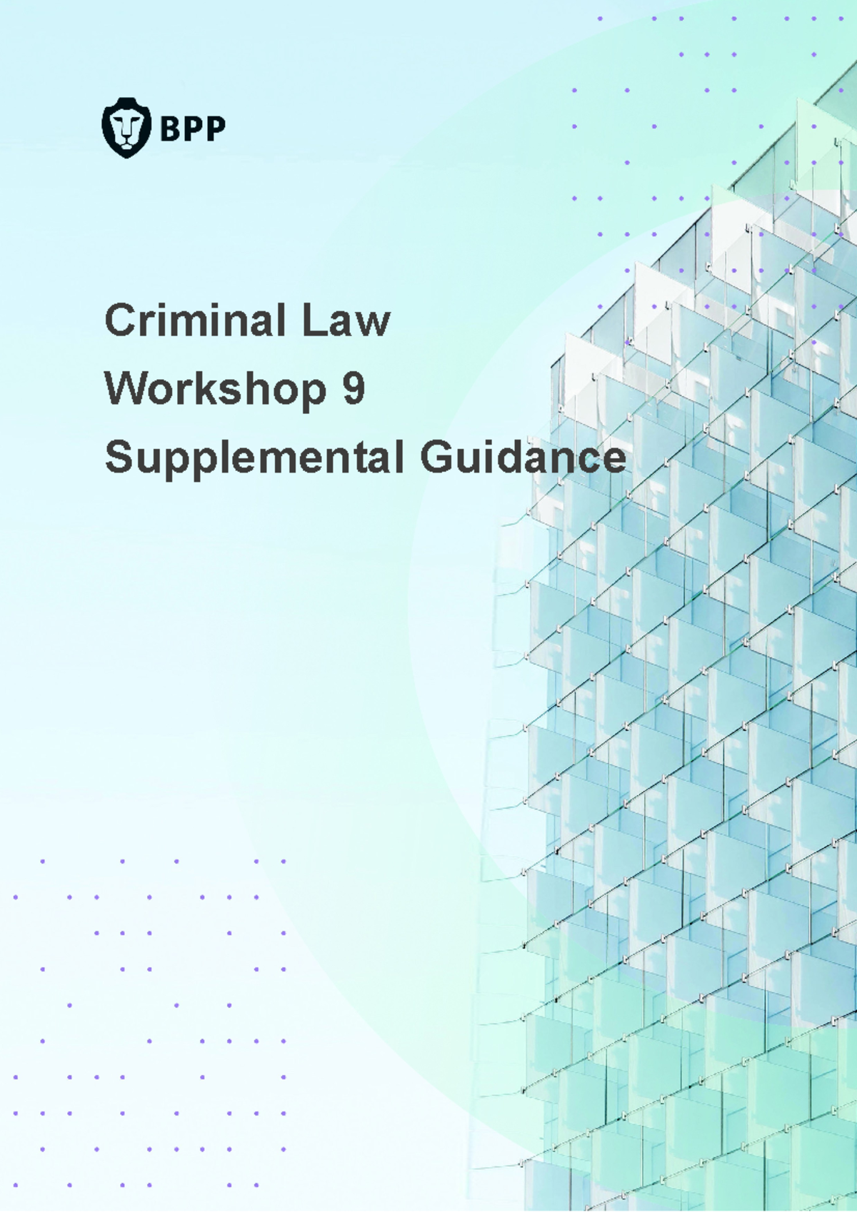 Criminal Law WS9 Consolidate Supplemental Guidance - Criminal Law ...