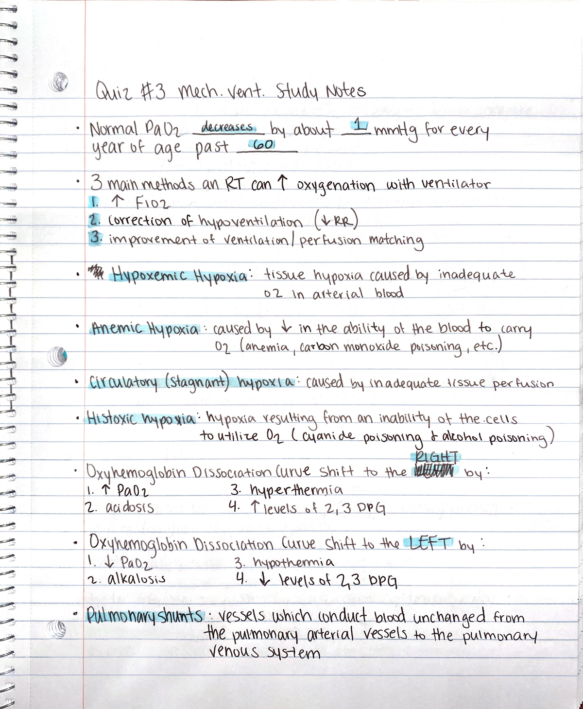 Mech vent quiz 3 study notes - RESP 1522 - Studocu