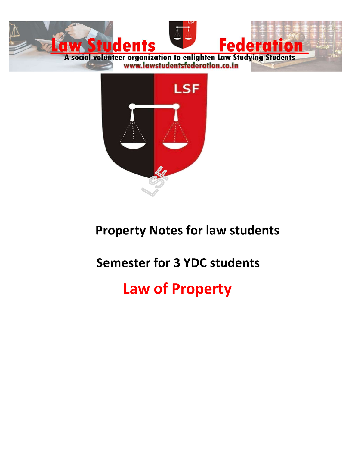 66 - . .... - Property Notes For Law Students Semester For 3 YDC ...