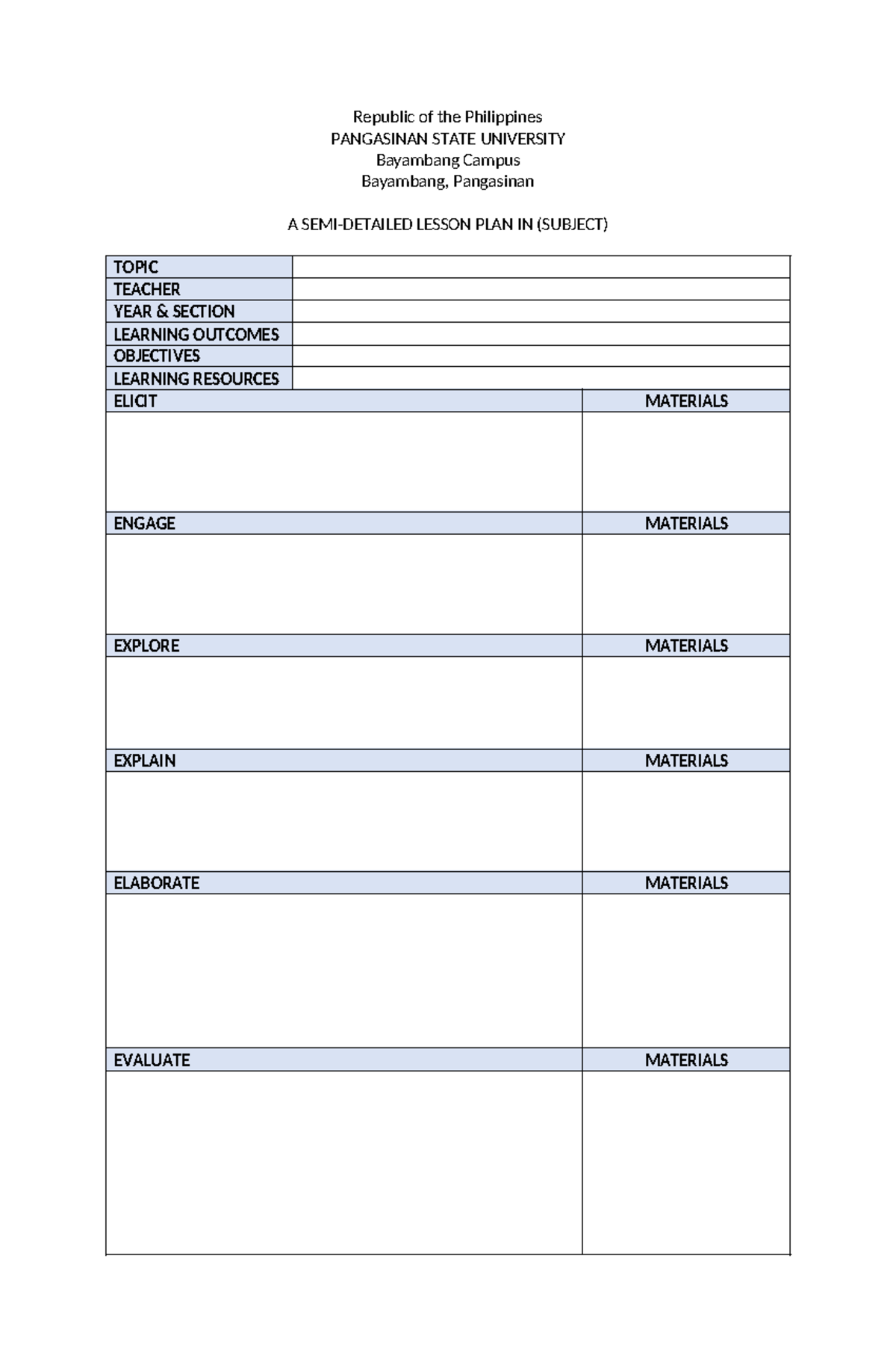 Lesson plan template - Summary Voorlezen in de Praktijk - BS. education ...