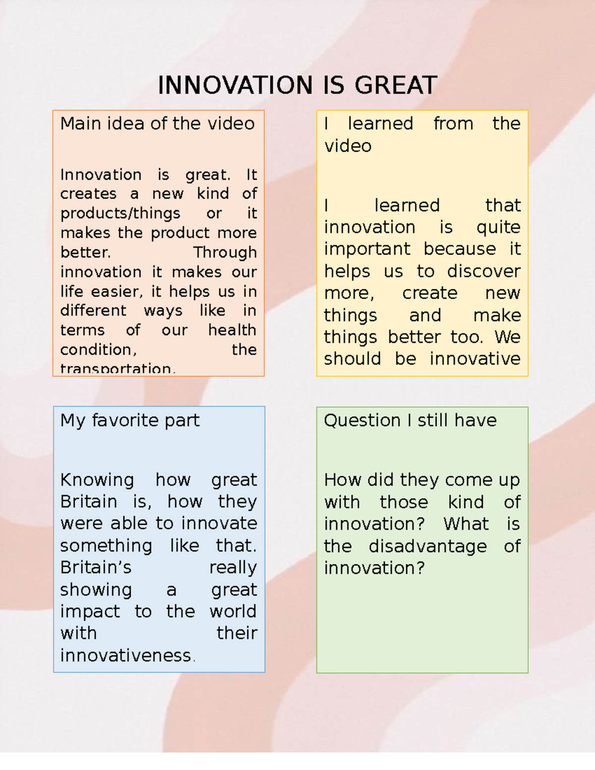 Lapidario PT7 - bs acc 1 - INNOVATION IS GREAT My favorite part Knowing ...