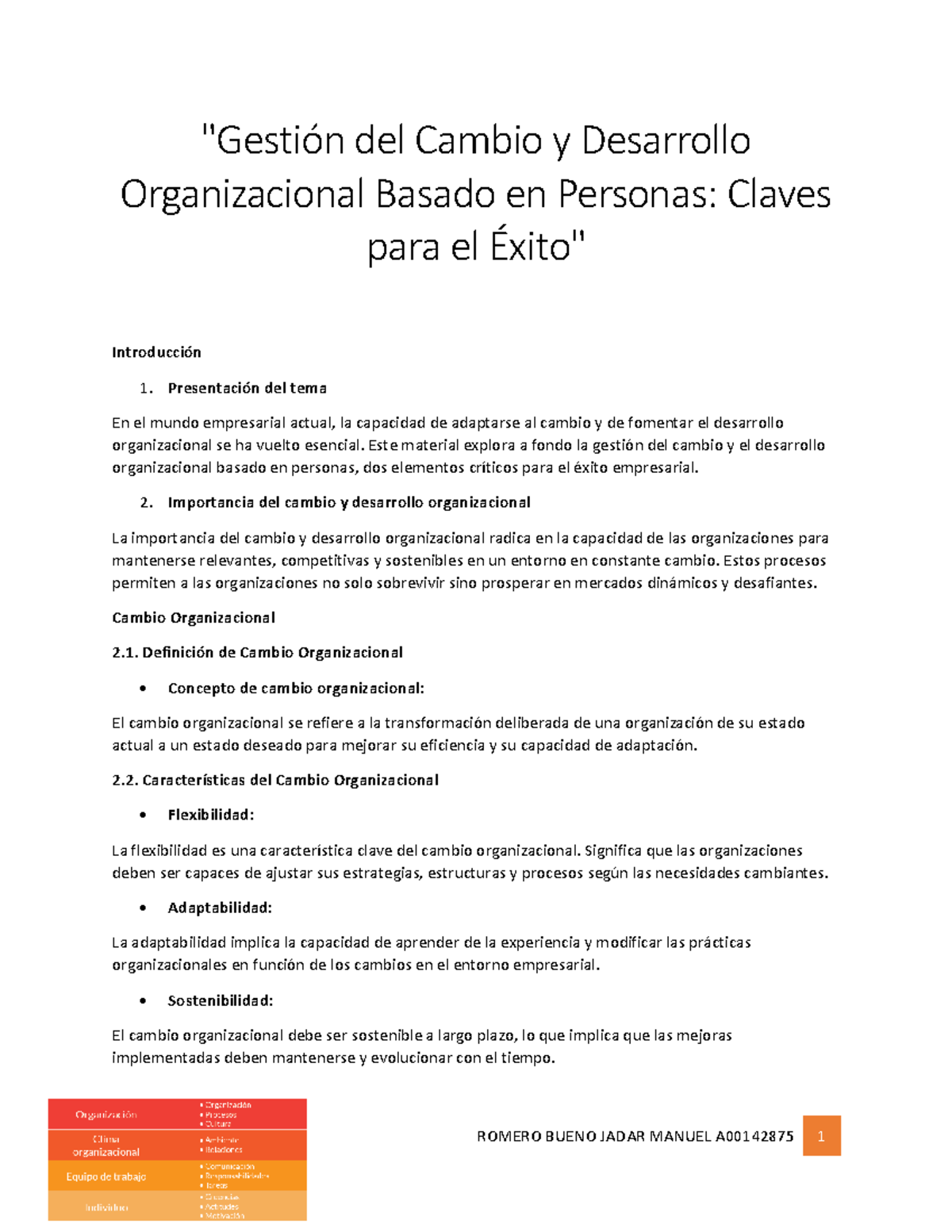 Gestión del Cambio y Desarrollo Organizacional Basado en Personas ...