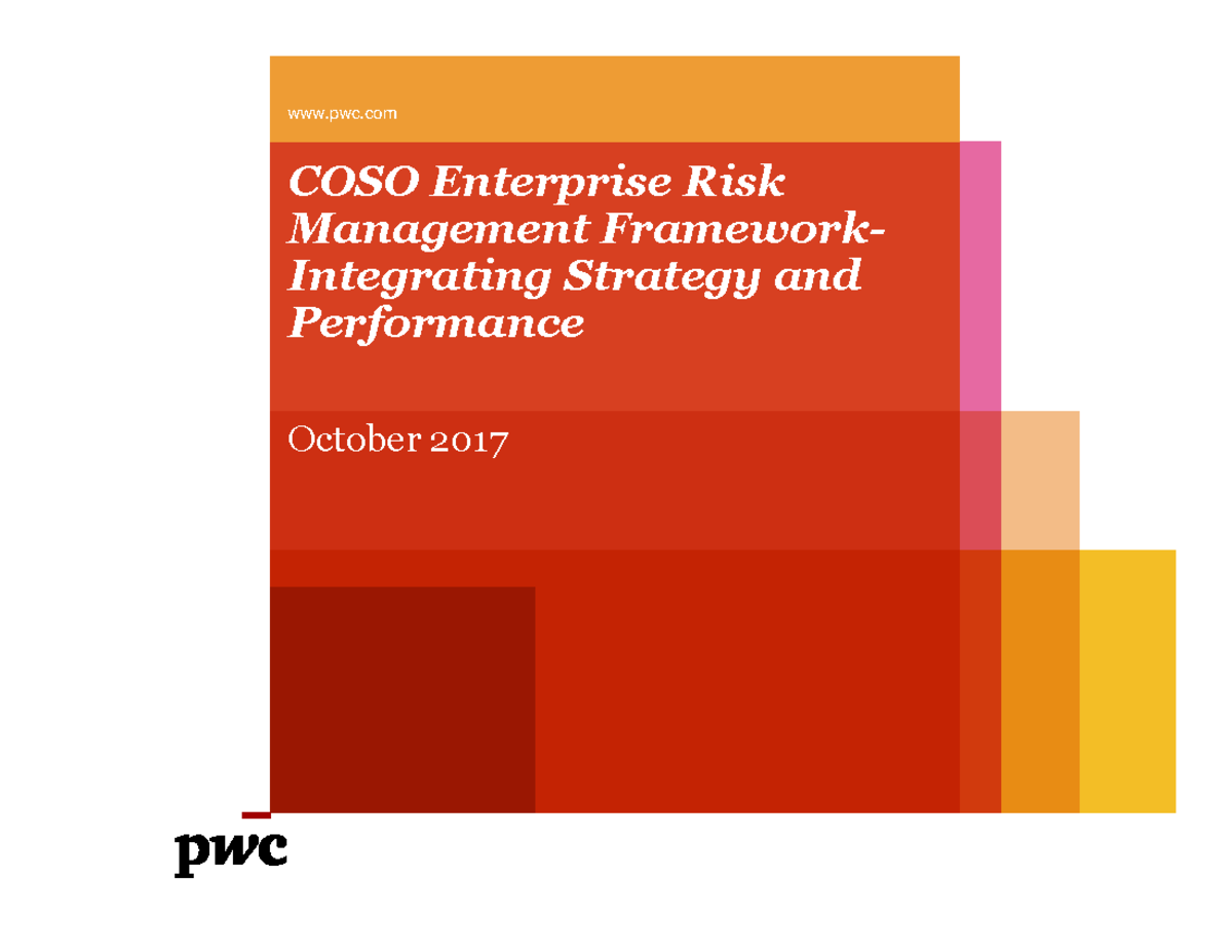 The New Coso Framework Amanda Herron Coso Enterprise Risk Management Framework Integrating 9615