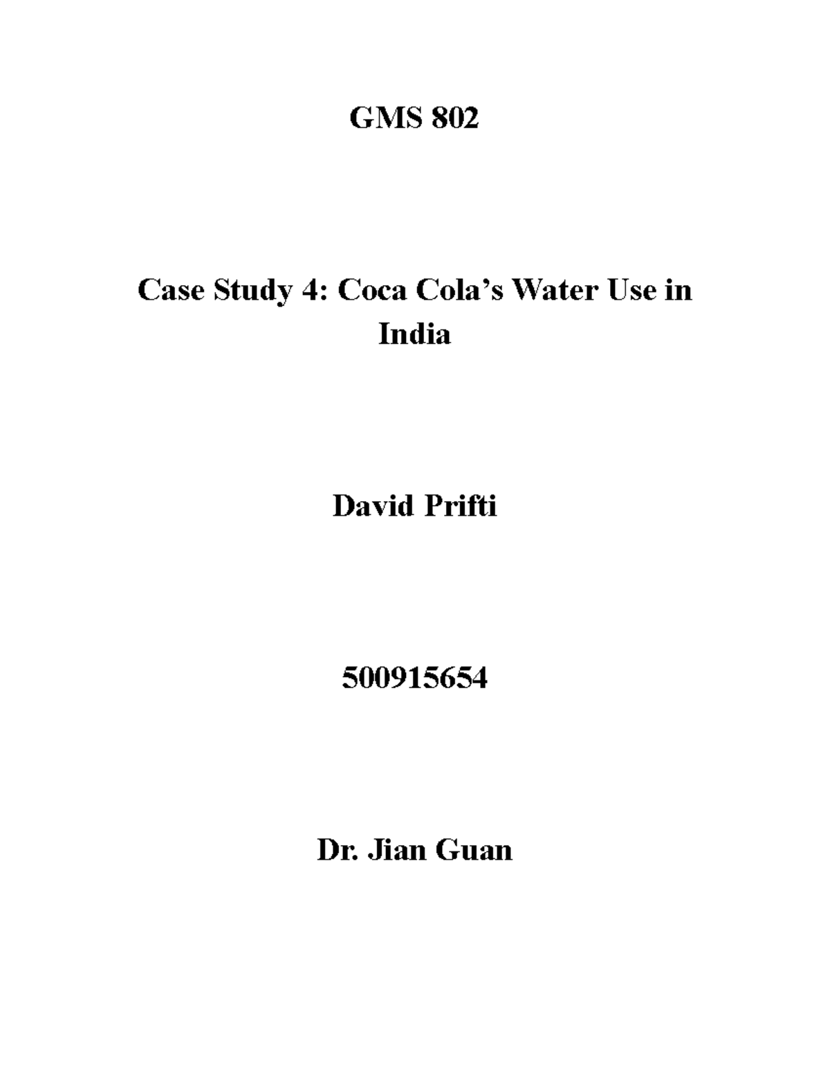 coca cola water use in india case study