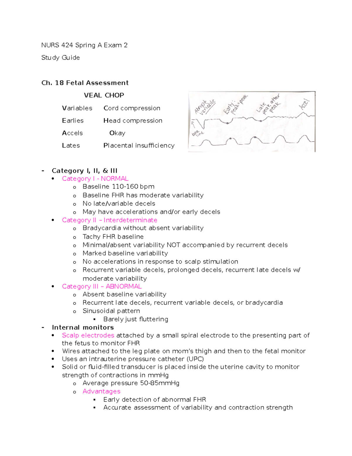 OB Exam 2 - Nursing Exam Notes, Prep For Exam, Studying, Nclex Review ...