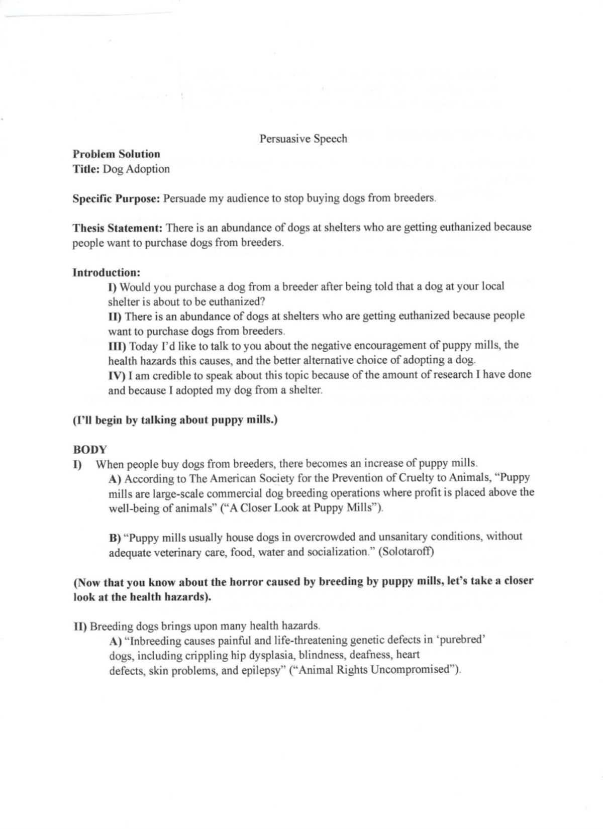 Sample Persuasive - Rhetorical Summary assignment Rhetorical Summary ...
