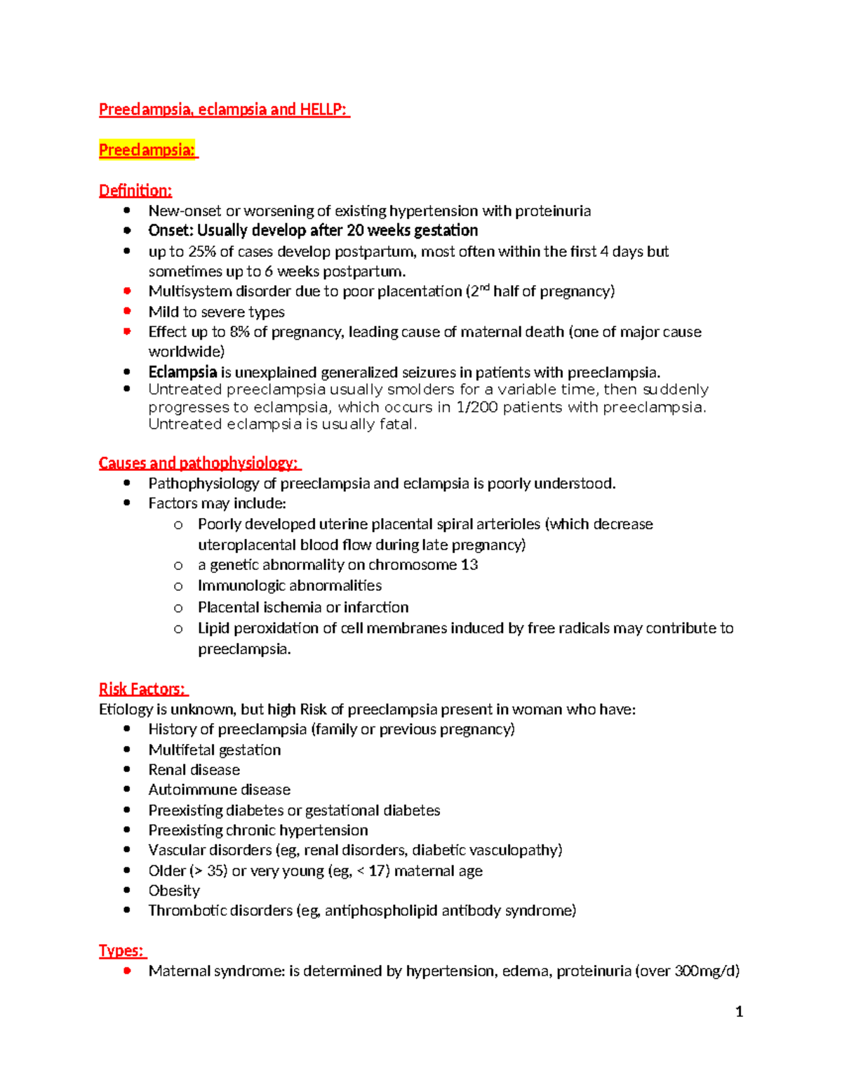 Precclampsia and Hellp - Preeclampsia, eclampsia and HELLP ...