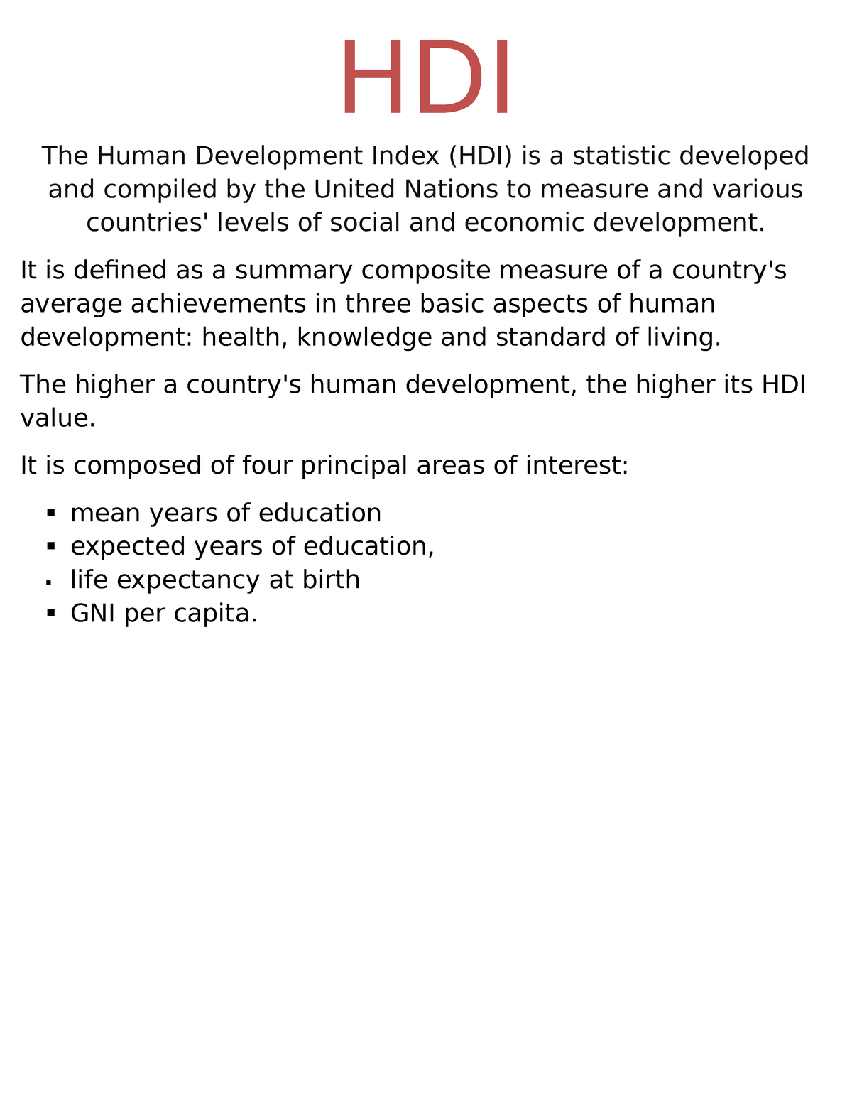 human development index thesis