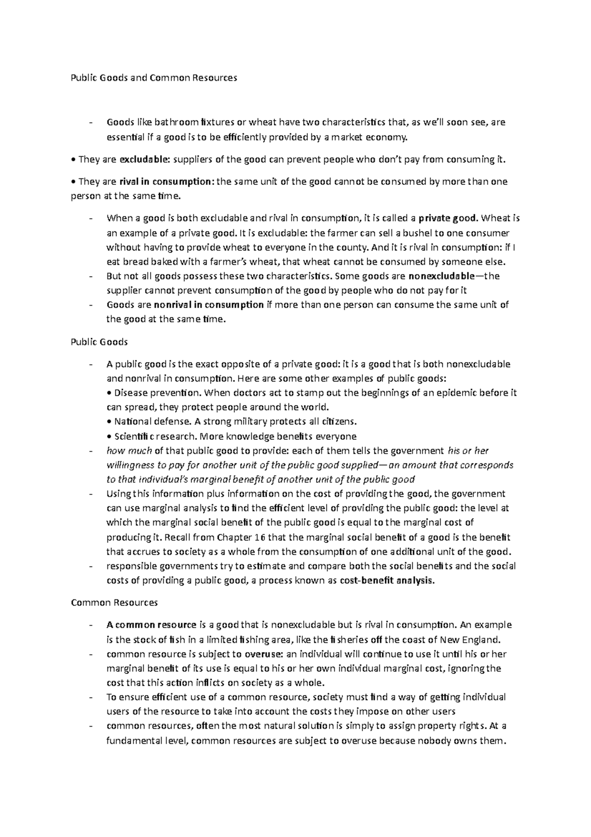 Kapitel 17 - Public Goods and Common Resources - Public Goods and ...