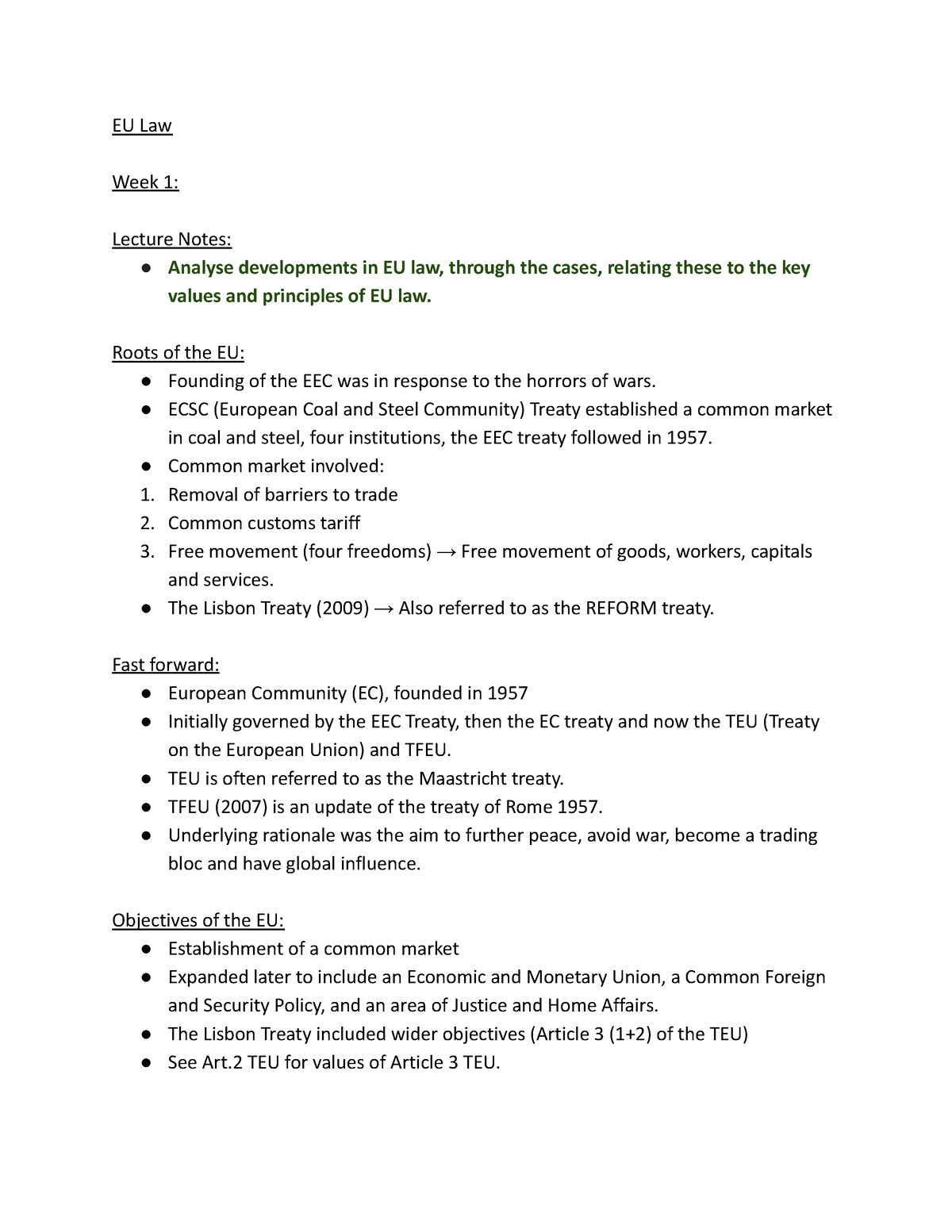 eu-law-notes-eu-law-week-1-lecture-notes-analyse-developments-in-eu