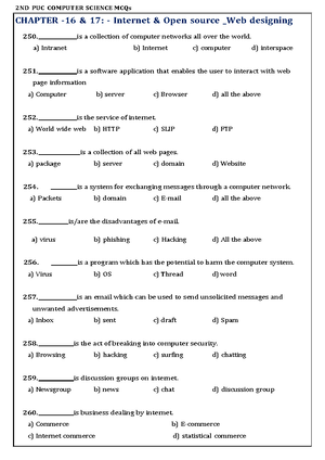 Chapter 15 - PUC Notes - Chapter-15: Network Concepts 229. UDP stands ...