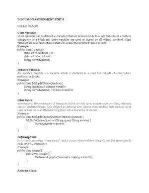 Discussion Forum Unit 6 - CS1102 - Studocu
