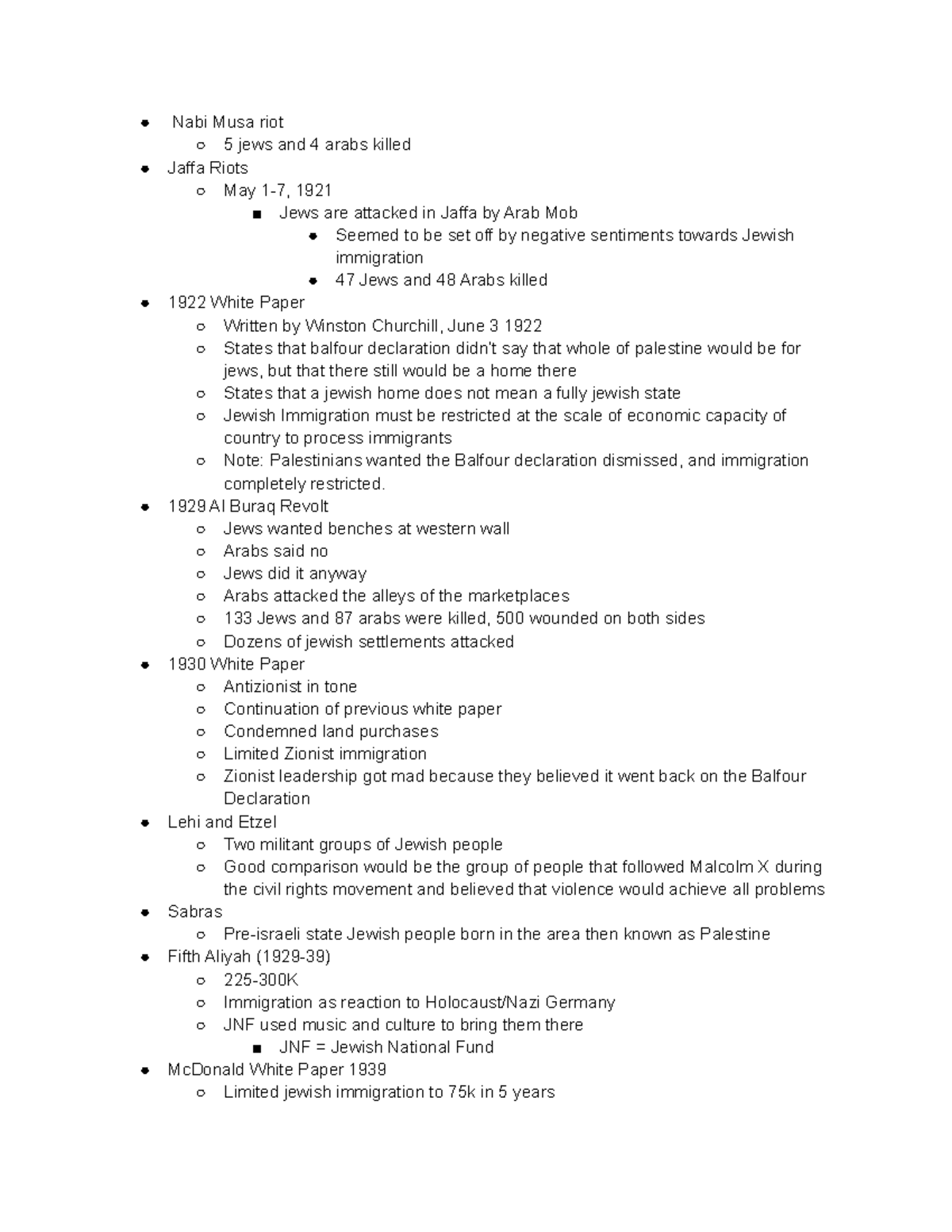 White Paper - Hilla. - Nabi Musa riot 5 jews and 4 arabs killed Jaffa ...