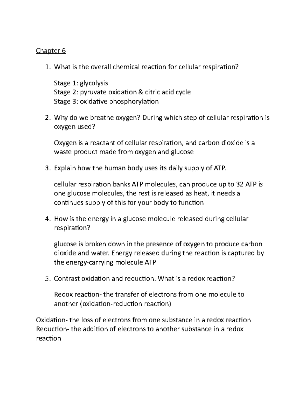 mastering biology chapter 6 homework