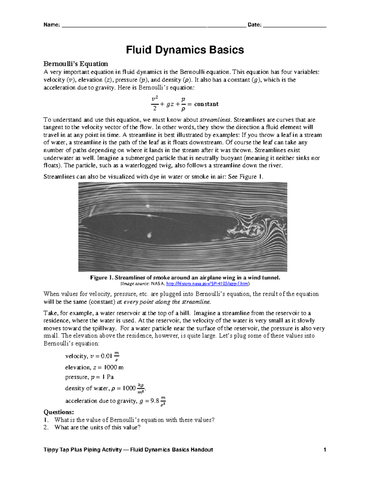 Fluid Dynamics Basic - Lecture Notes 1 - Fluid Dynamics Basics ...