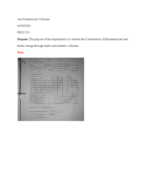 Simple Pendulum lab report - Experiment: Simple Harmonic Motion Simple ...