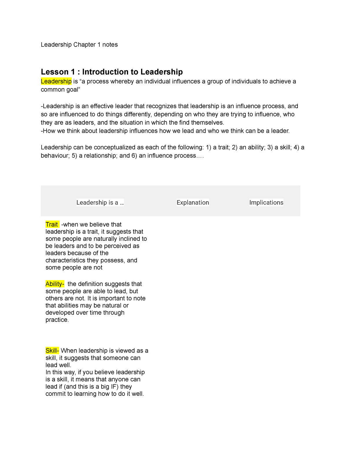 module 1 assignment 1 leadership self assessment