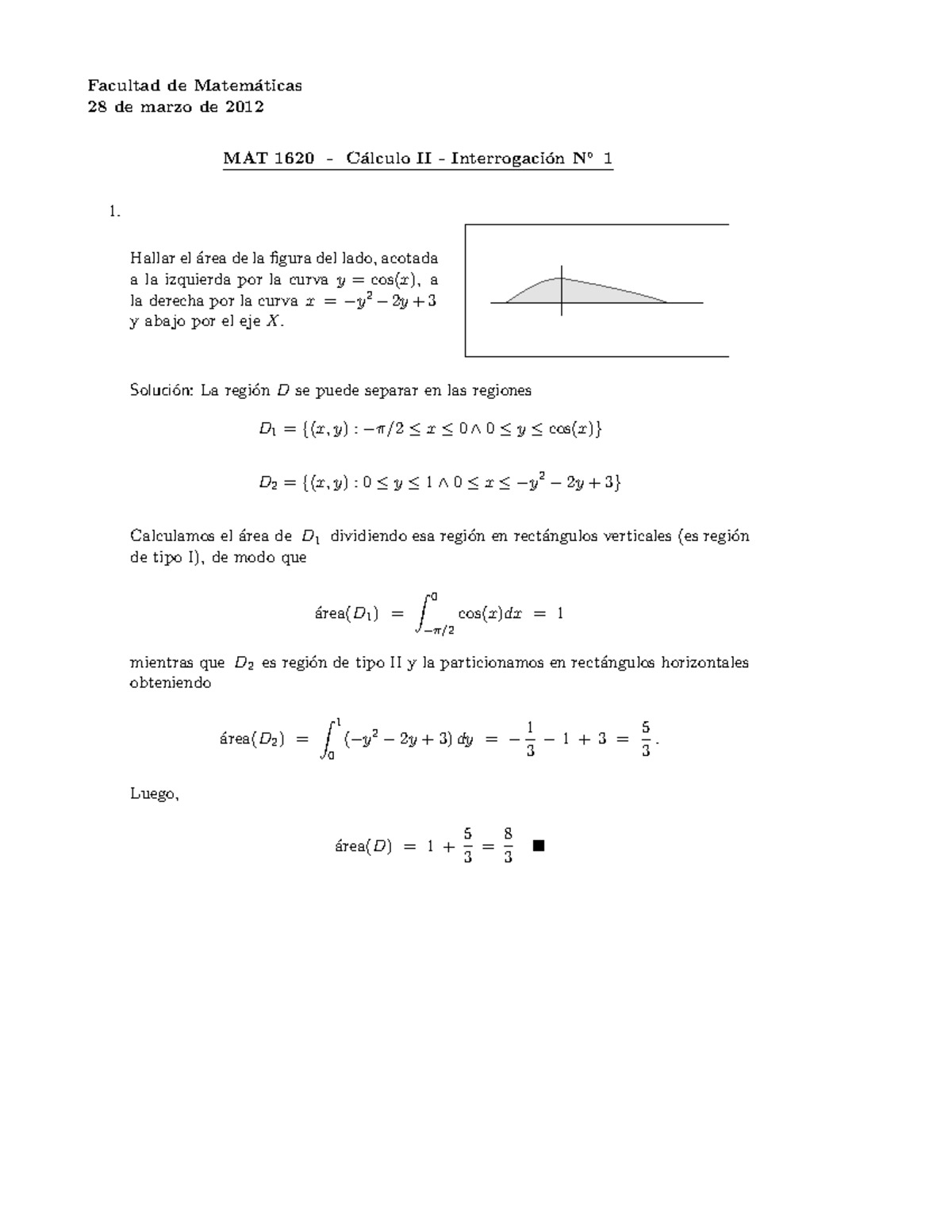 Ejercicios sección 1 resueltos cálculo II