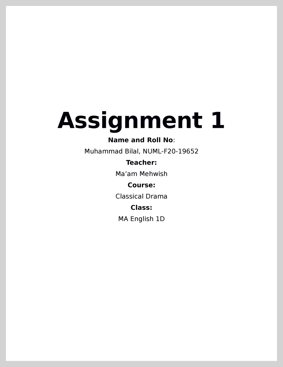 numl assignment front page pdf