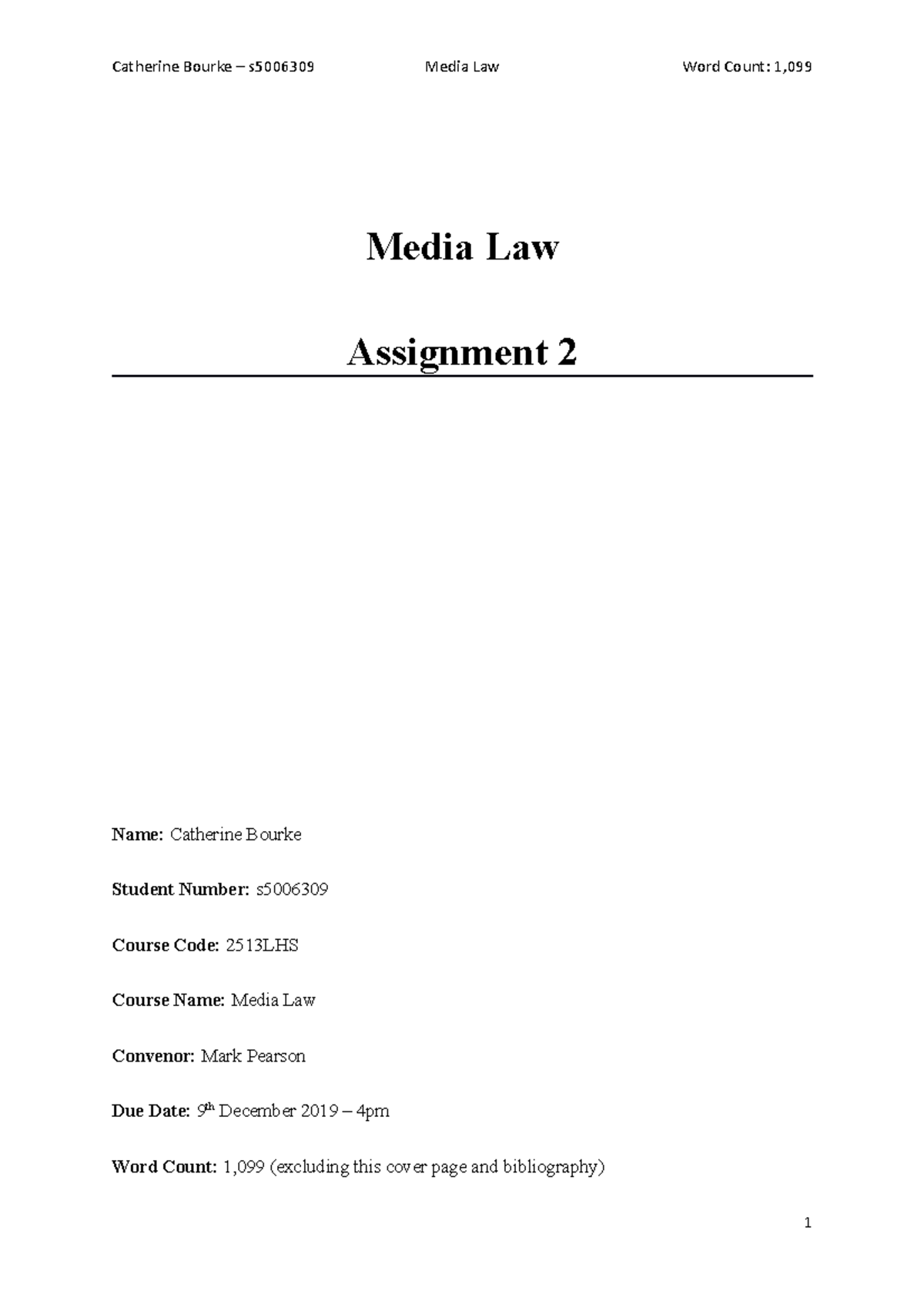 media law essay