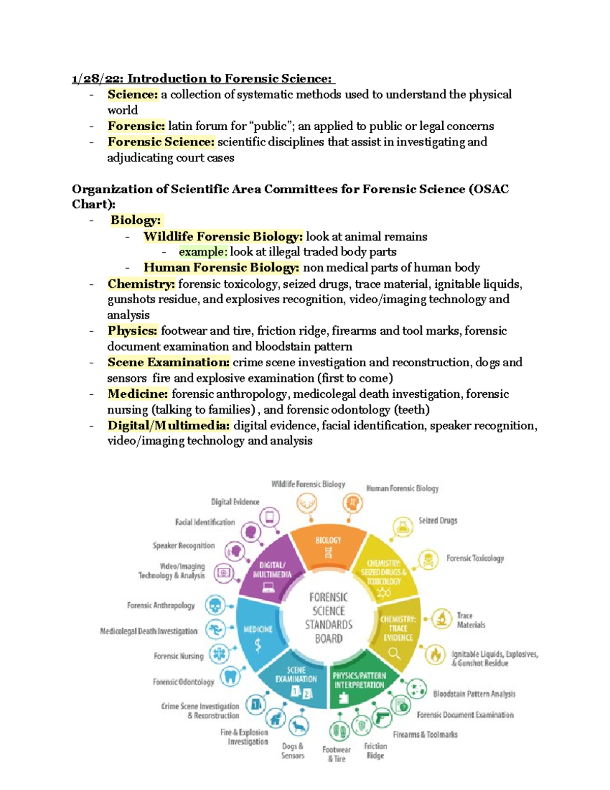 Bones, Bugs, Forensic Science Exam #1 - 1/28/22: Introduction To ...