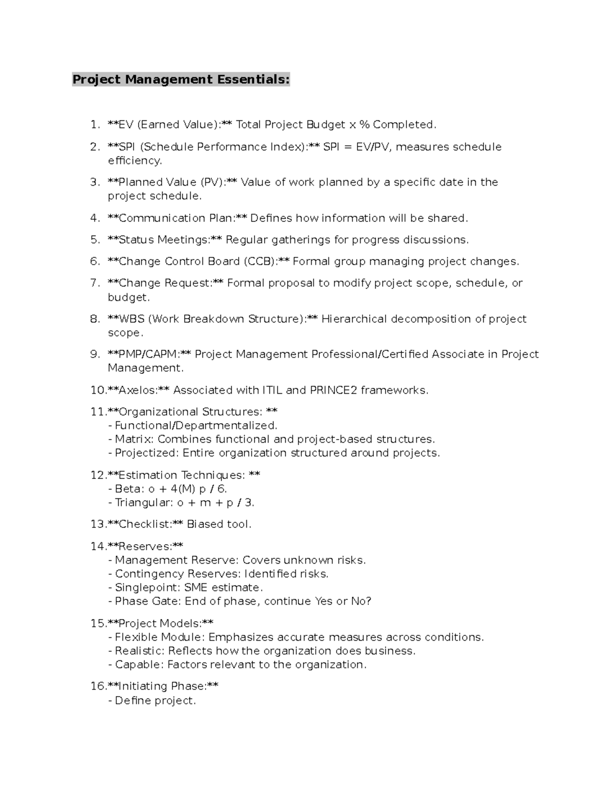 Project Management Essentials - SPI (Schedule Performance Index): SPI ...