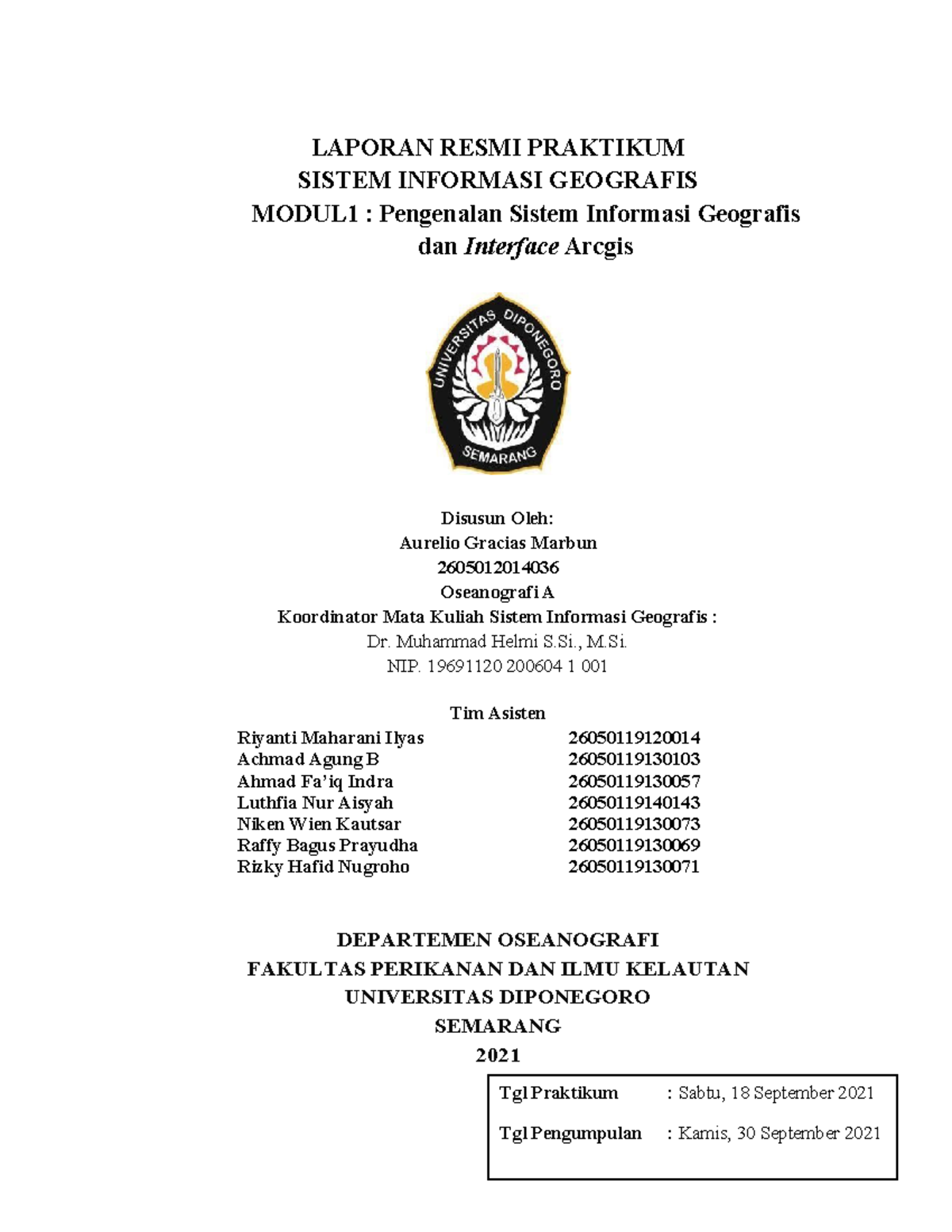 Scfull - LAPORAN RESMI PRAKTIKUM SISTEM INFORMASI GEOGRAFIS MODUL1 ...