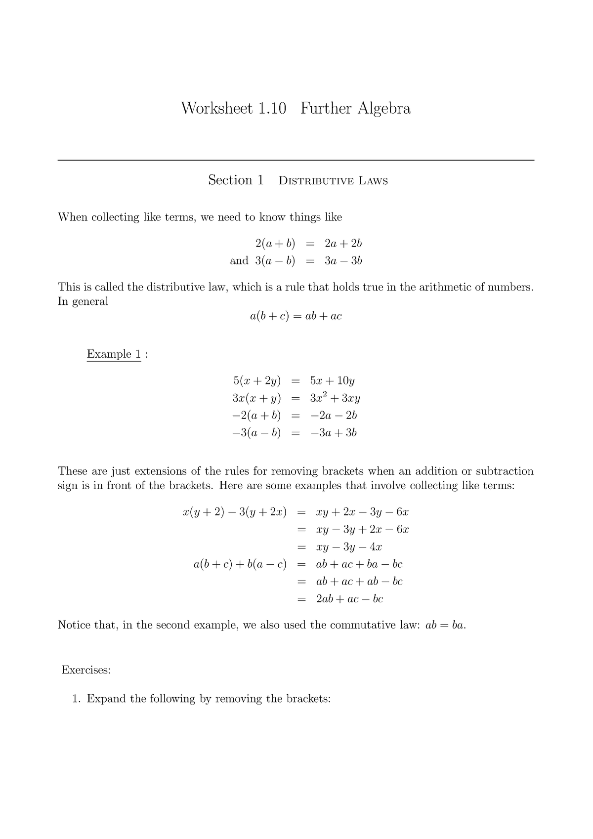 algebra-worksheet-1-10-further-algebra-section-1-distributive-laws