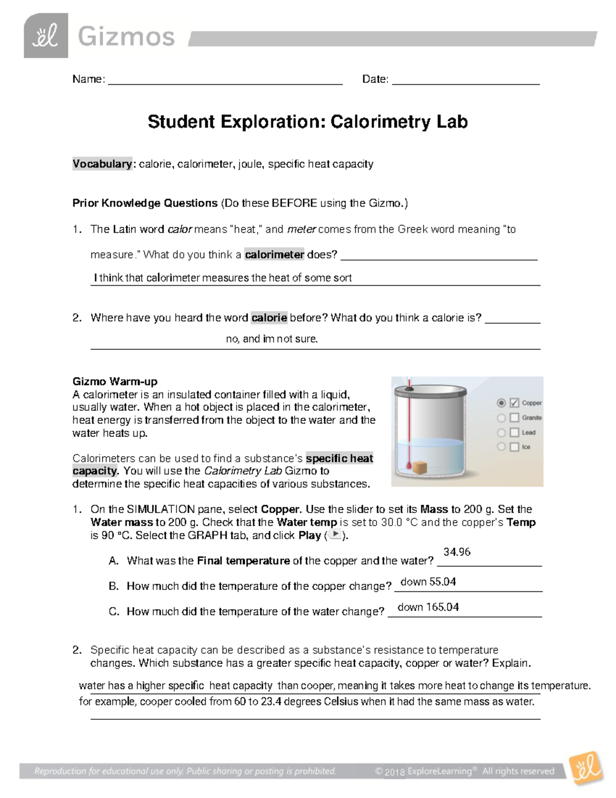 Kami Export - Calorimetry Lab SE - Name ...