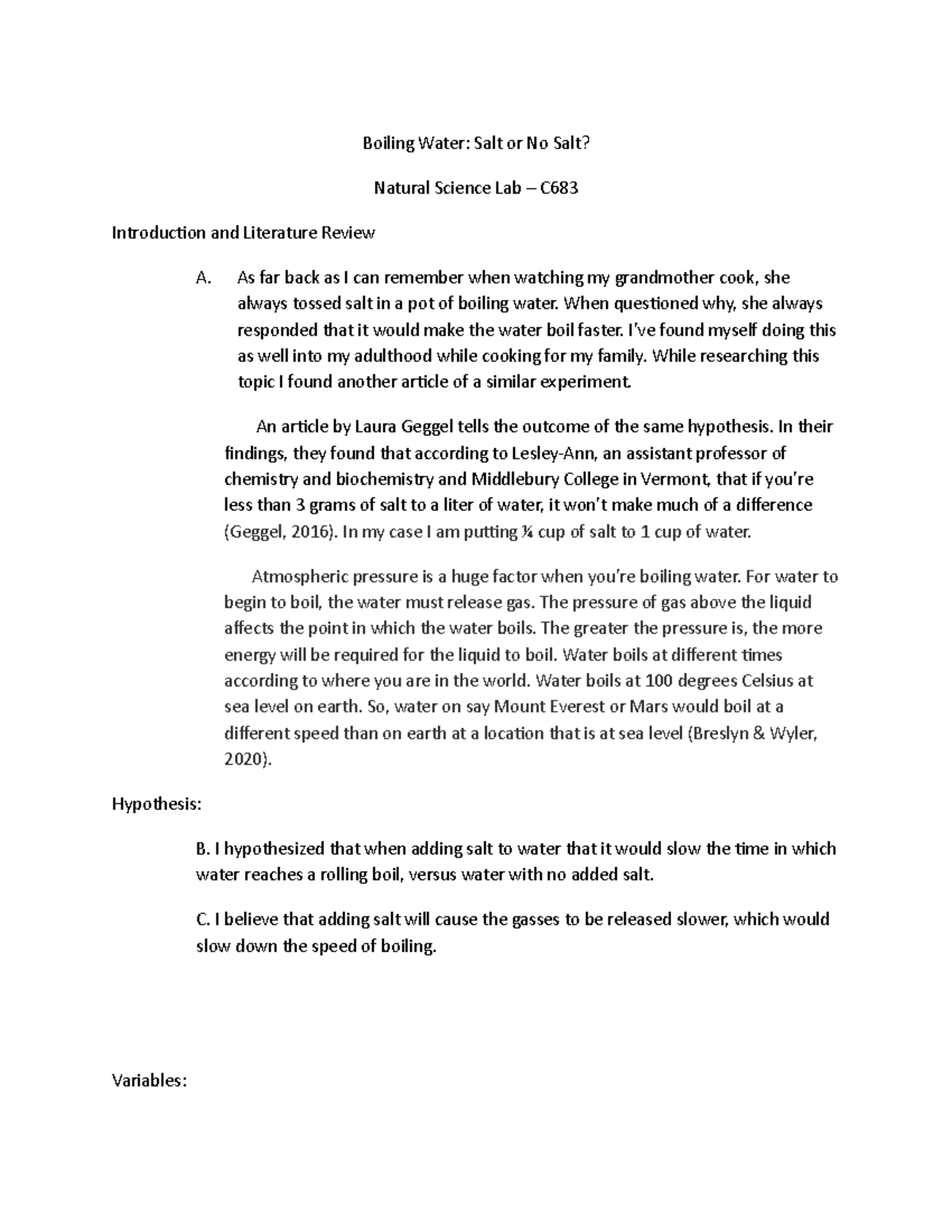 Natural Science Lab SCIE 1001 WGU Studocu