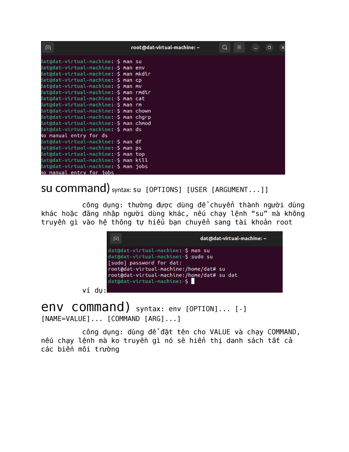 Osg Lab 1 - Summary Operating System - Su Command) Syntax: Su [OPTIONS ...