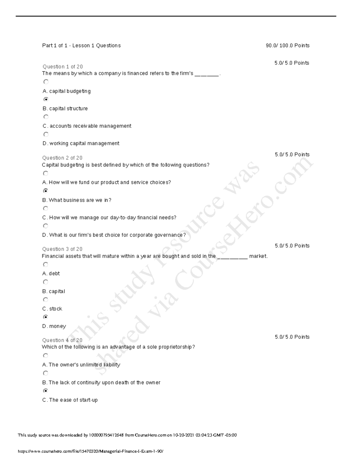 Final exam Financial Management ESLSCA University Studocu