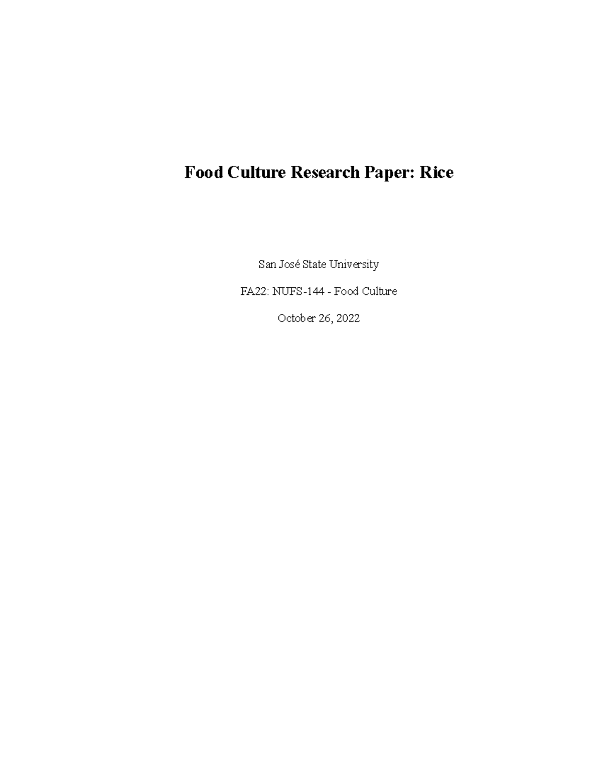 research paper related to food