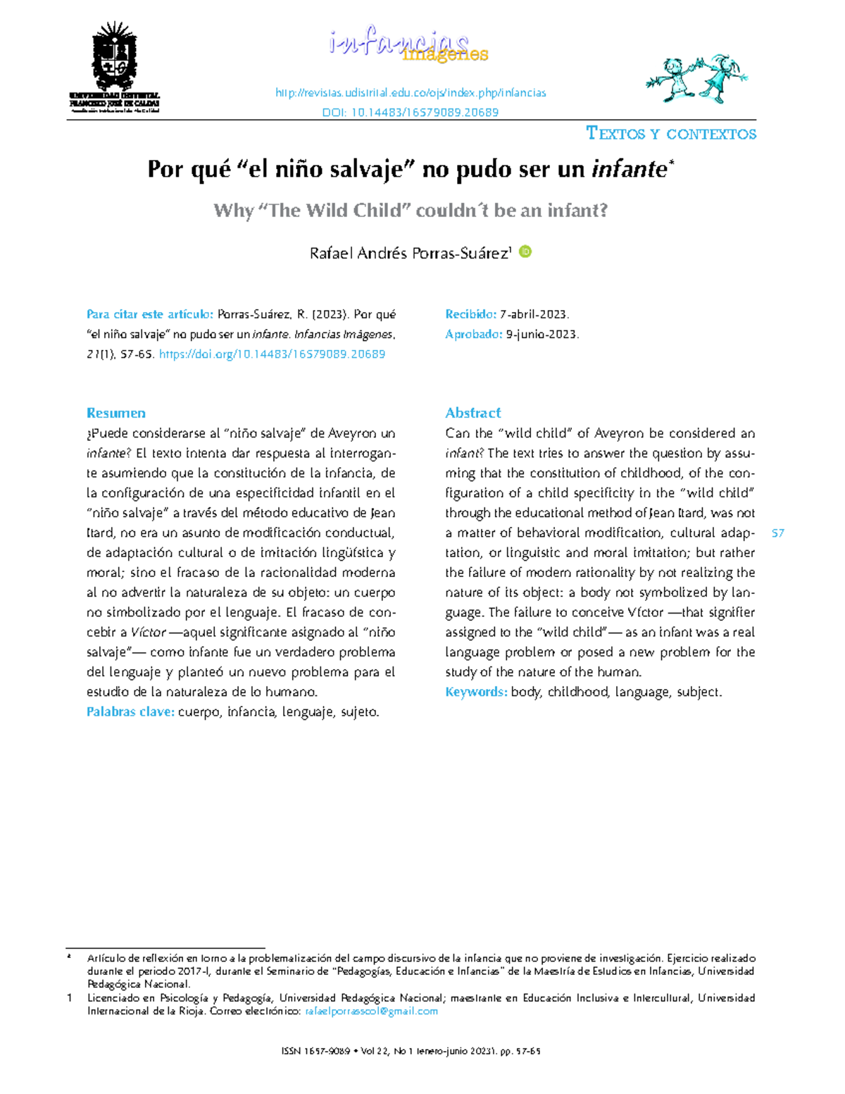 Revista+Infancias+Imagenes+volumen+22+número+1+de+2023 +art 5 - 57 ...