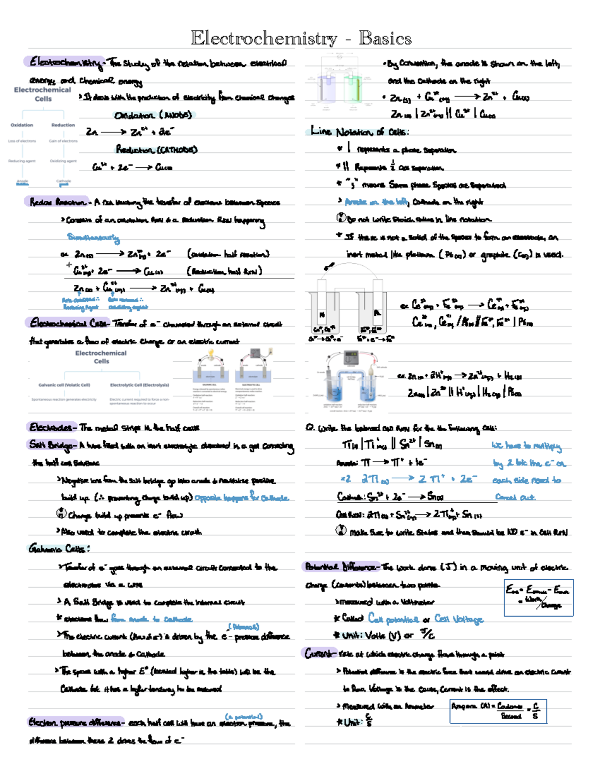 Chapter 13.4 Electrochemistry - Electrochemistry - Basics ...