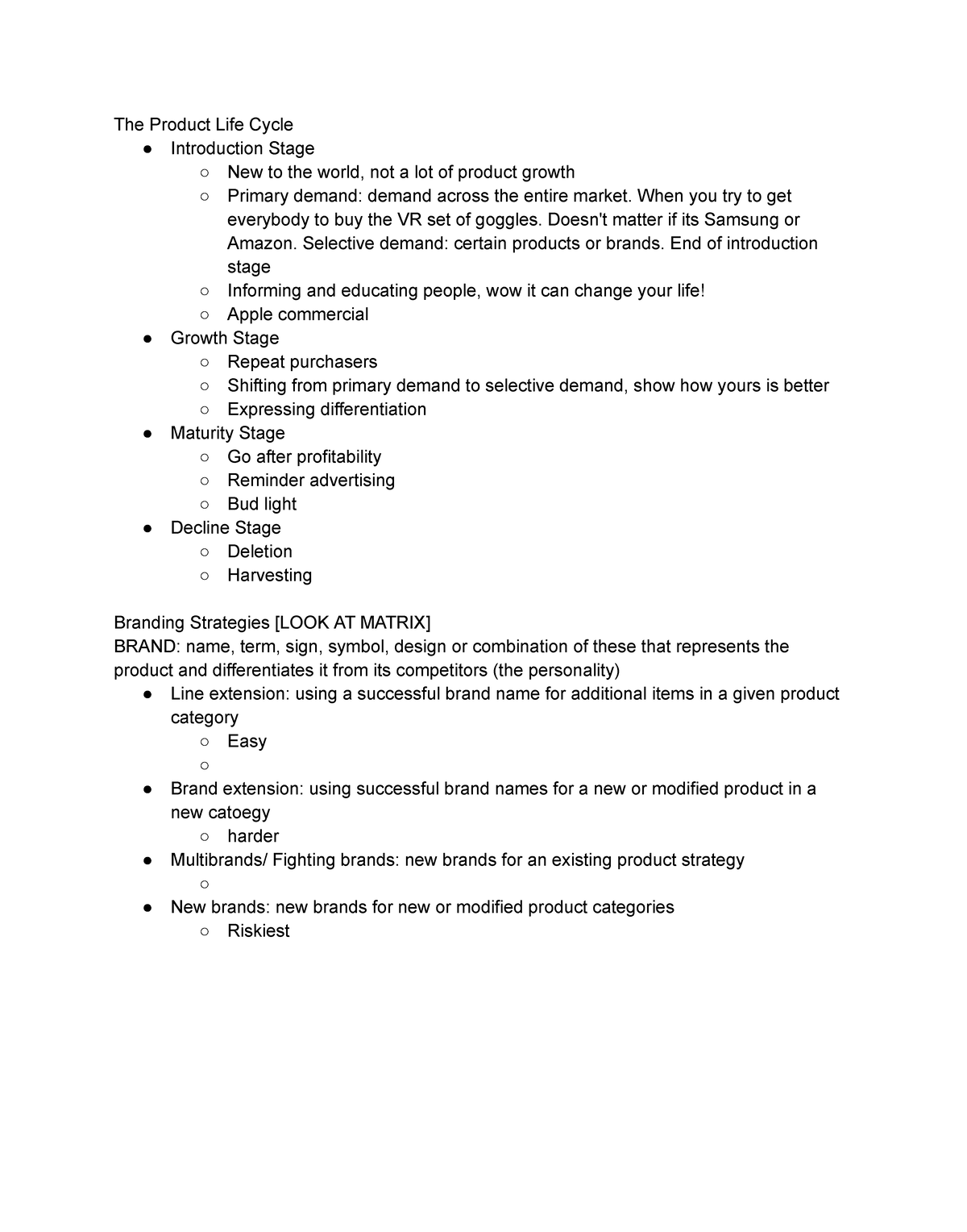 MKTG Ch 11: Managing Products, Services, And Brands - Google Docs - The ...