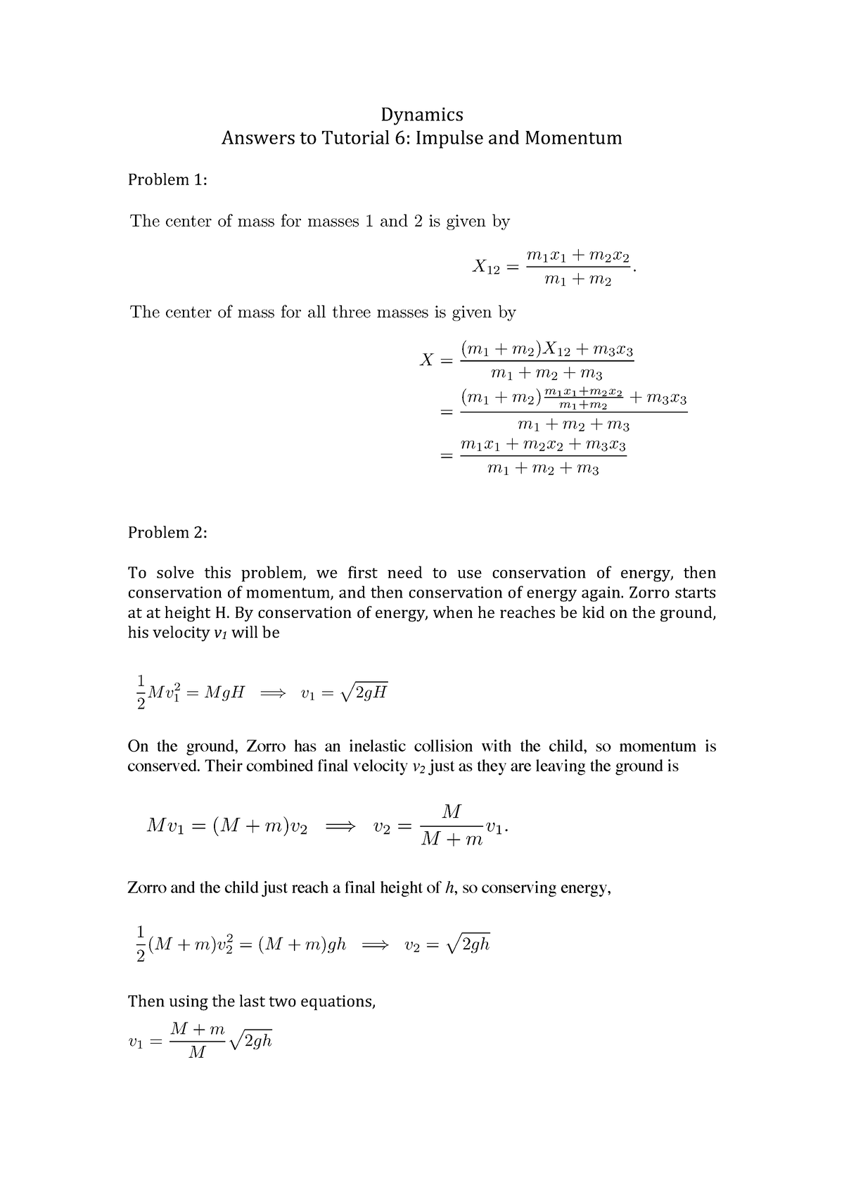 6-impulse-and-momentum-ta-dynamics-answers-to-tutorial-6-impulse-and