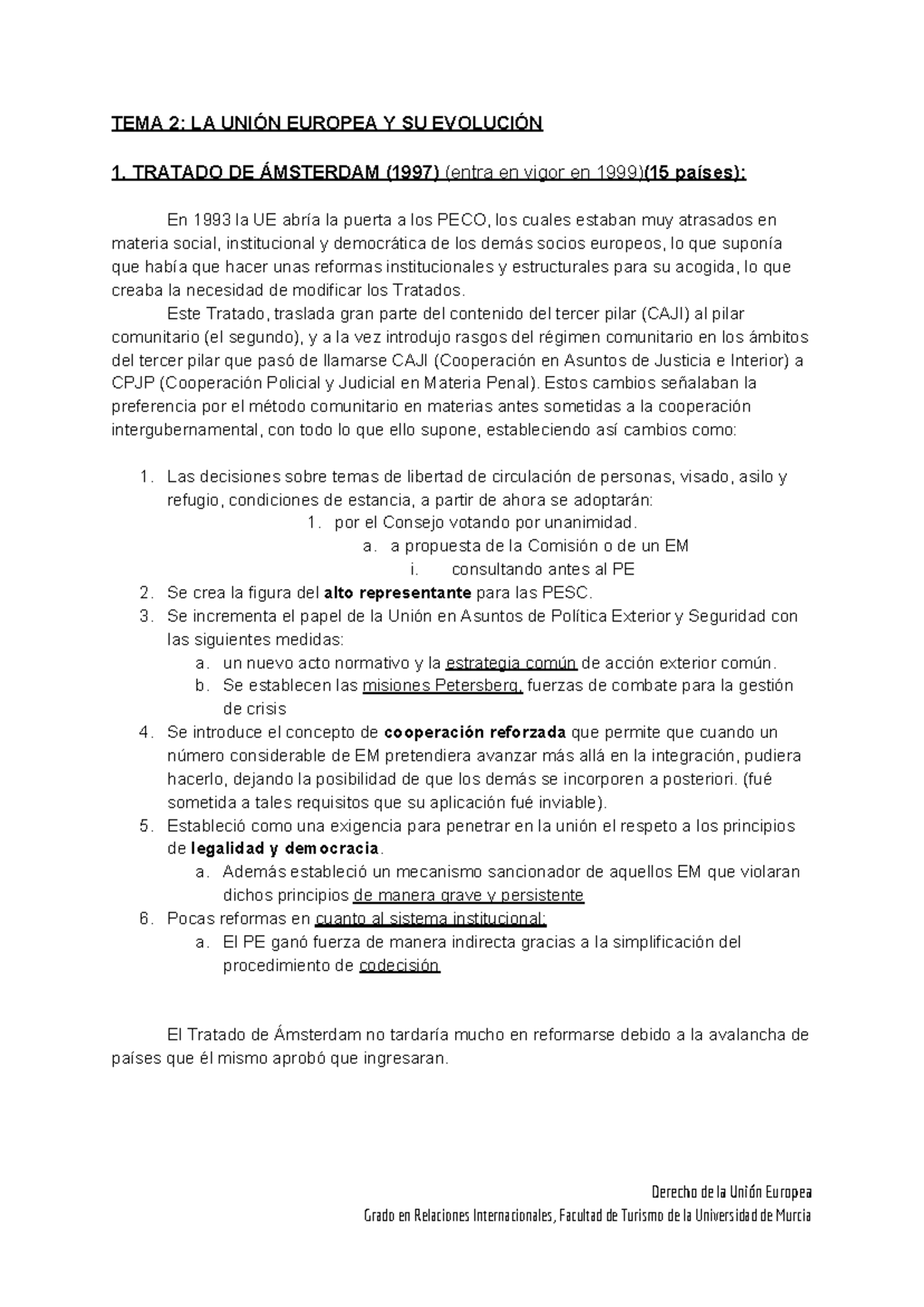 TEMA 2 LA Unión Europea Y SU Evolución - TEMA 2: LA UNIÓN EUROPEA Y SU ...