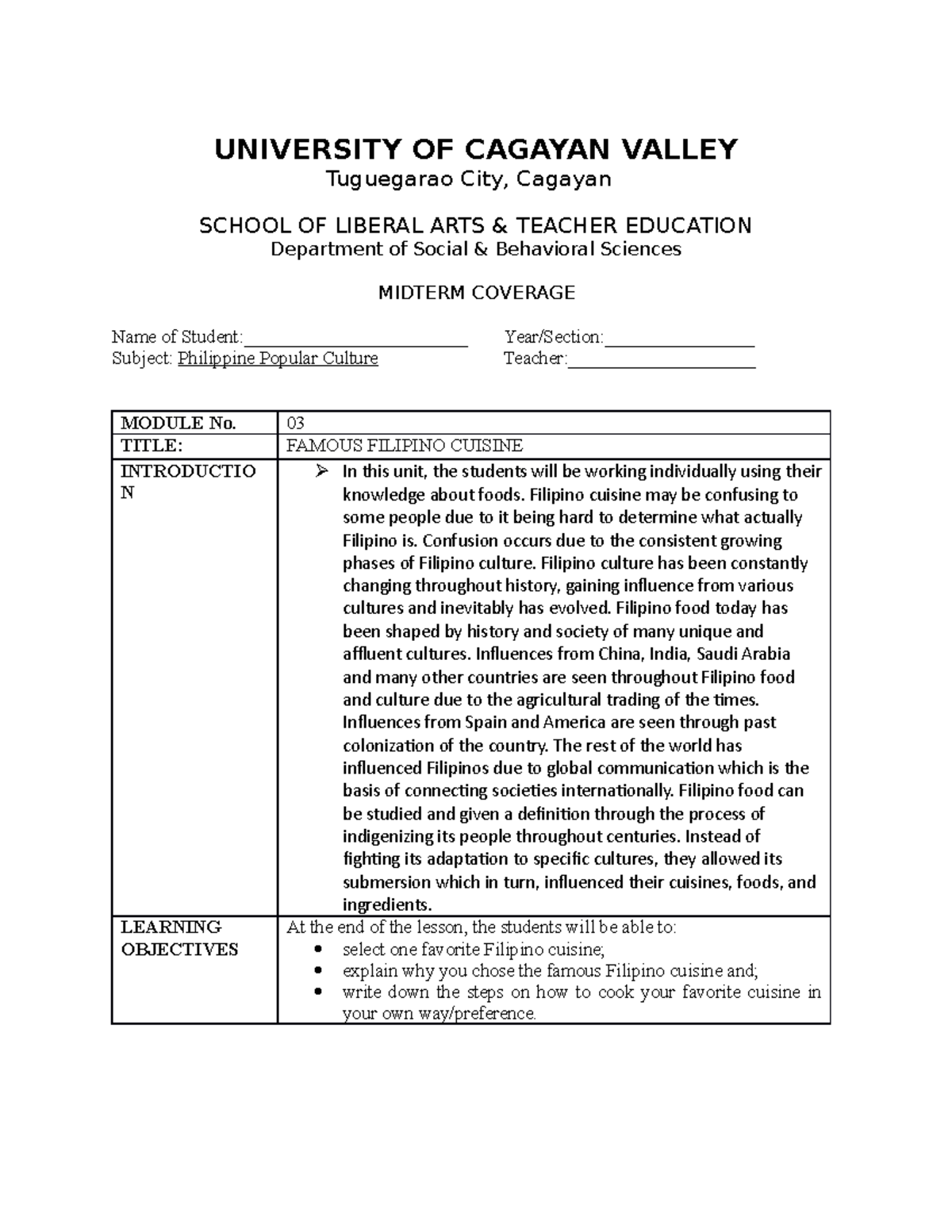 Module 3 IN PPC Midterm - Learn it - UNIVERSITY OF CAGAYAN VALLEY ...