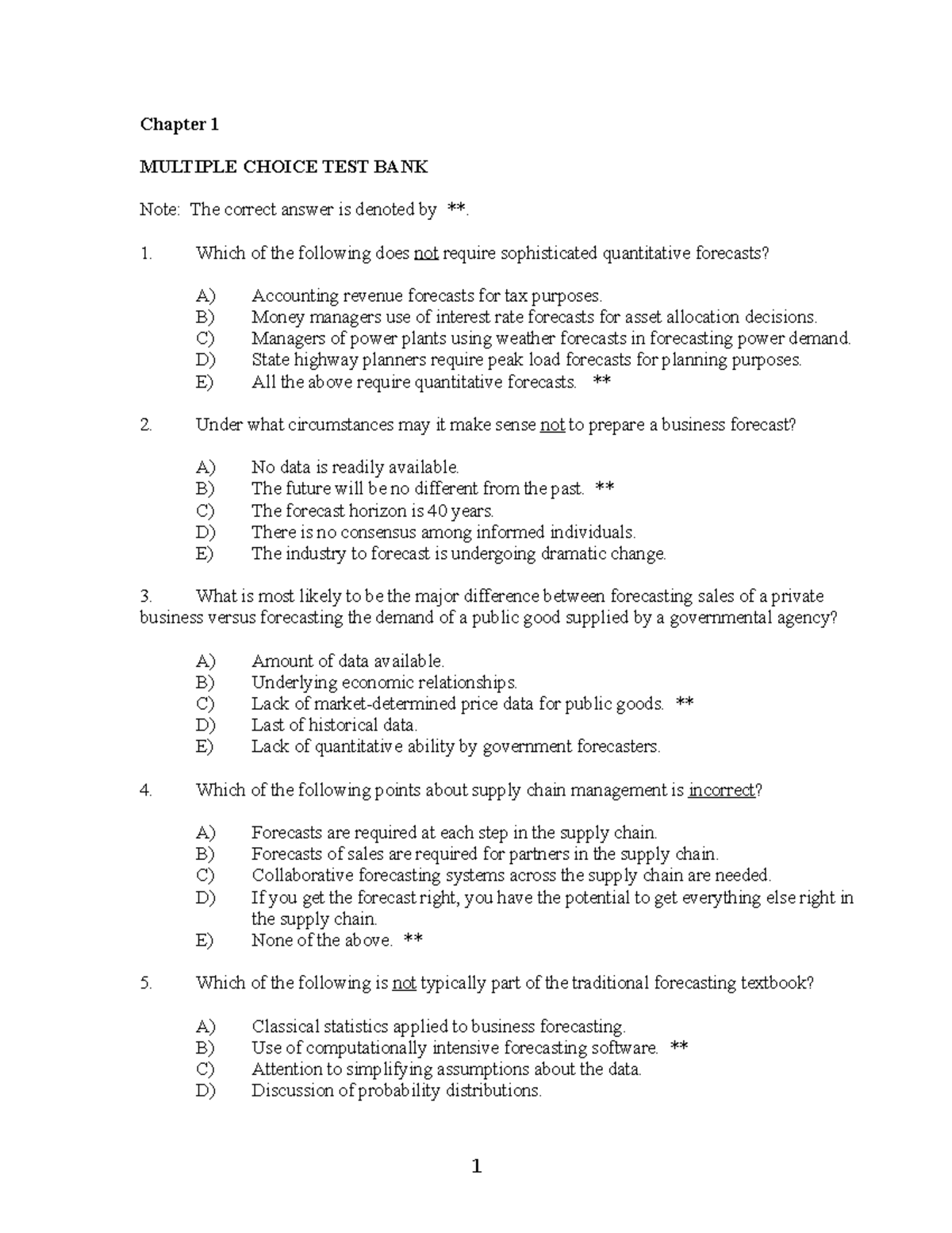 Chap1 - Chapter 1 Econ Preactice Questions - Chapter 1 MULTIPLE CHOICE ...