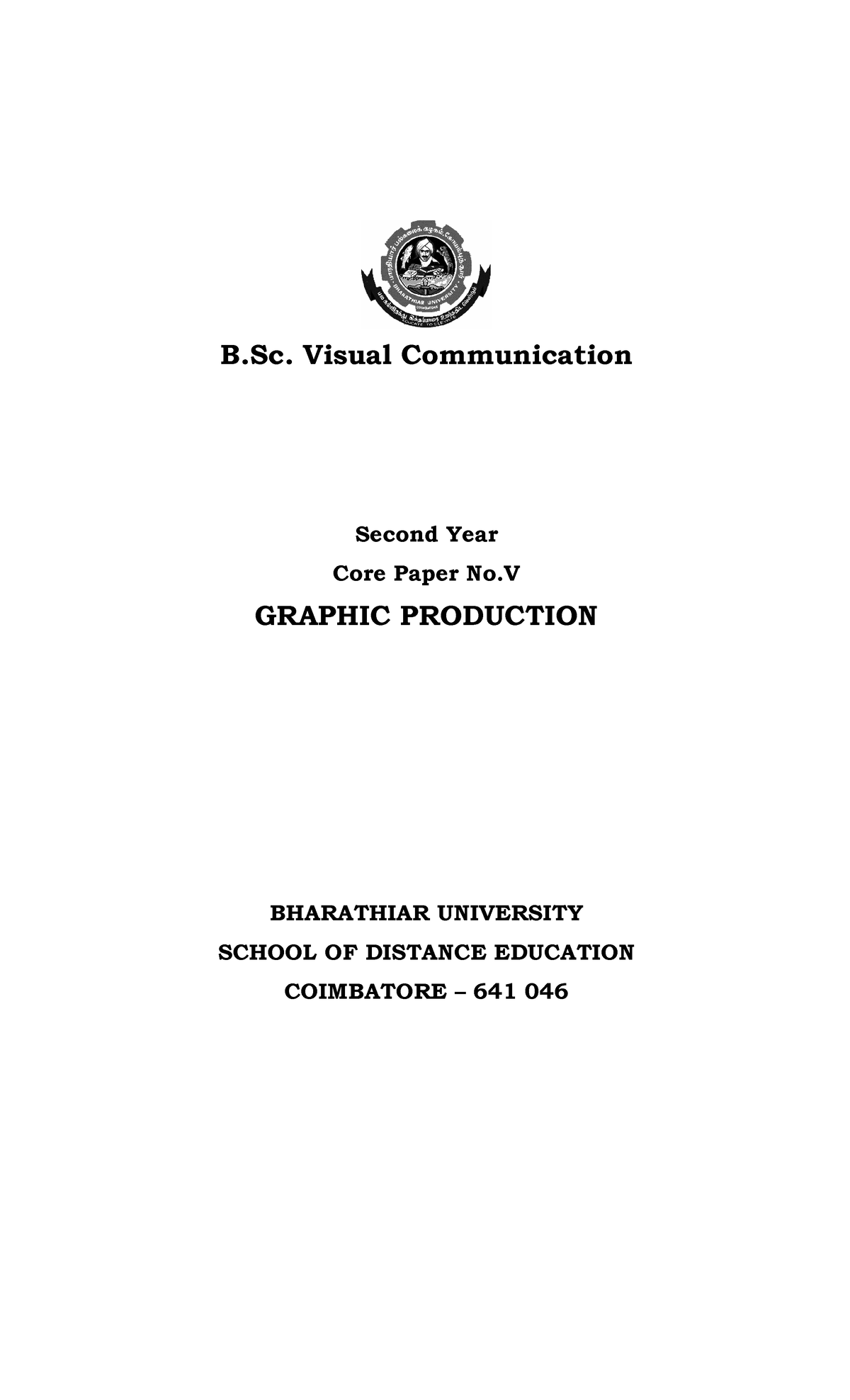 B.Sc. Visual Comm - Graphic Production 194 - B. Visual Communication ...