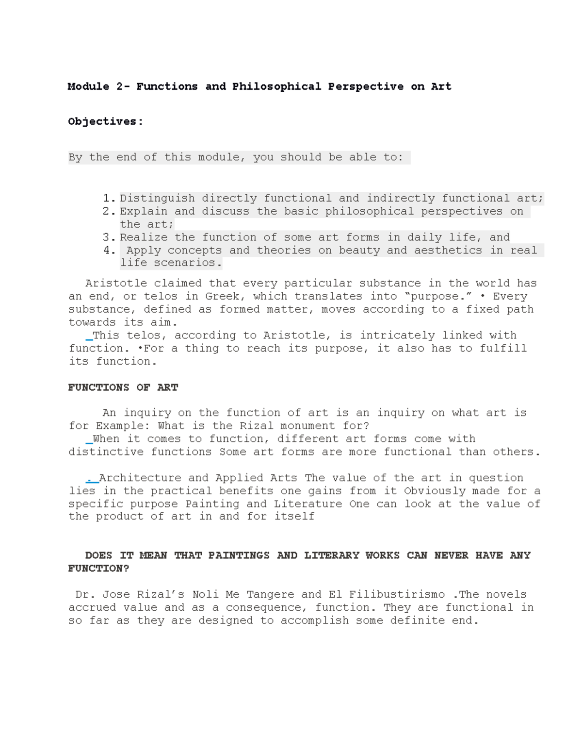 Module-2 - good - Module 2- Functions and Philosophical Perspective on ...