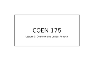 09 - C++ Coding - Darren Atkinson - COEN 175 Lecture 9: C++ Coding C++ ...